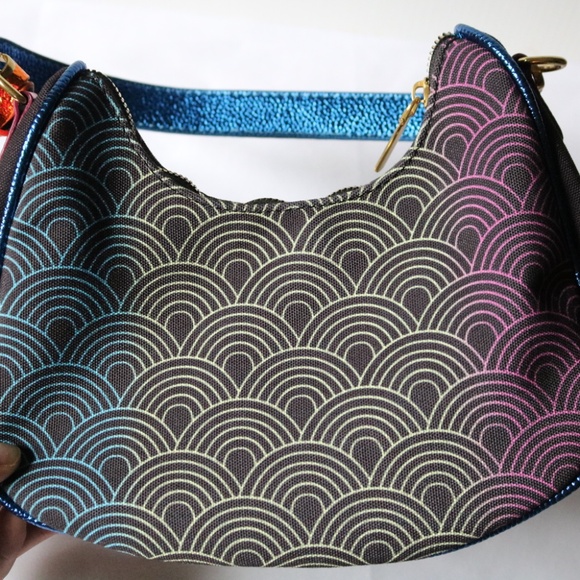 Kurt Geiger London (not authentic) Small Shoulder Hobo Bag Purse Rainbow - Picture 14 of 14